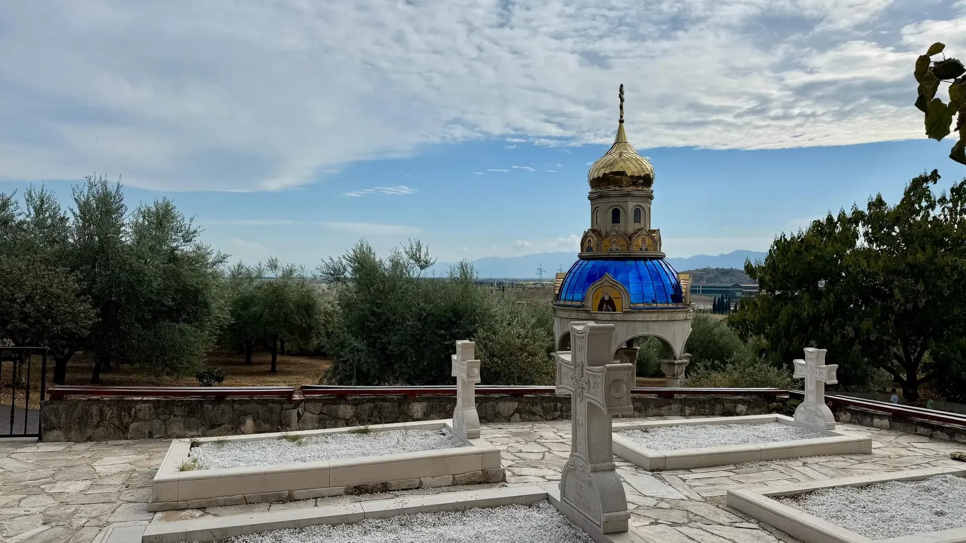 Monastery grounds at Dajbabe overlooking Podgorica
