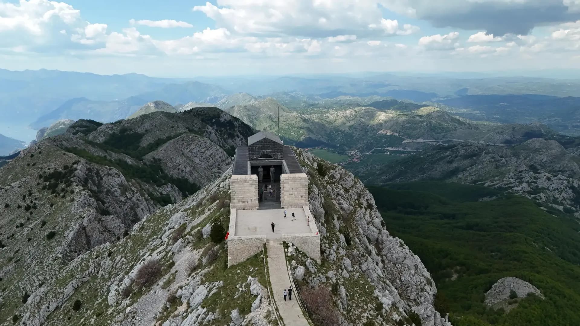 Njegoš Mausoleum on the summit of Mount Lovćen