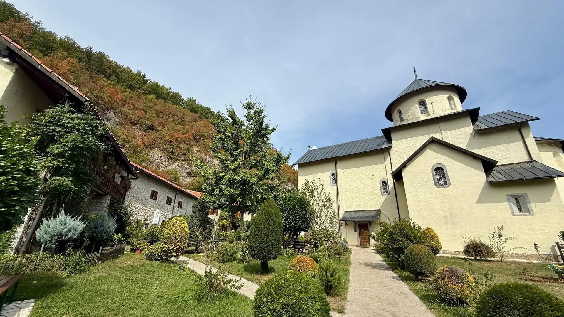 Monastery gardens at Morača